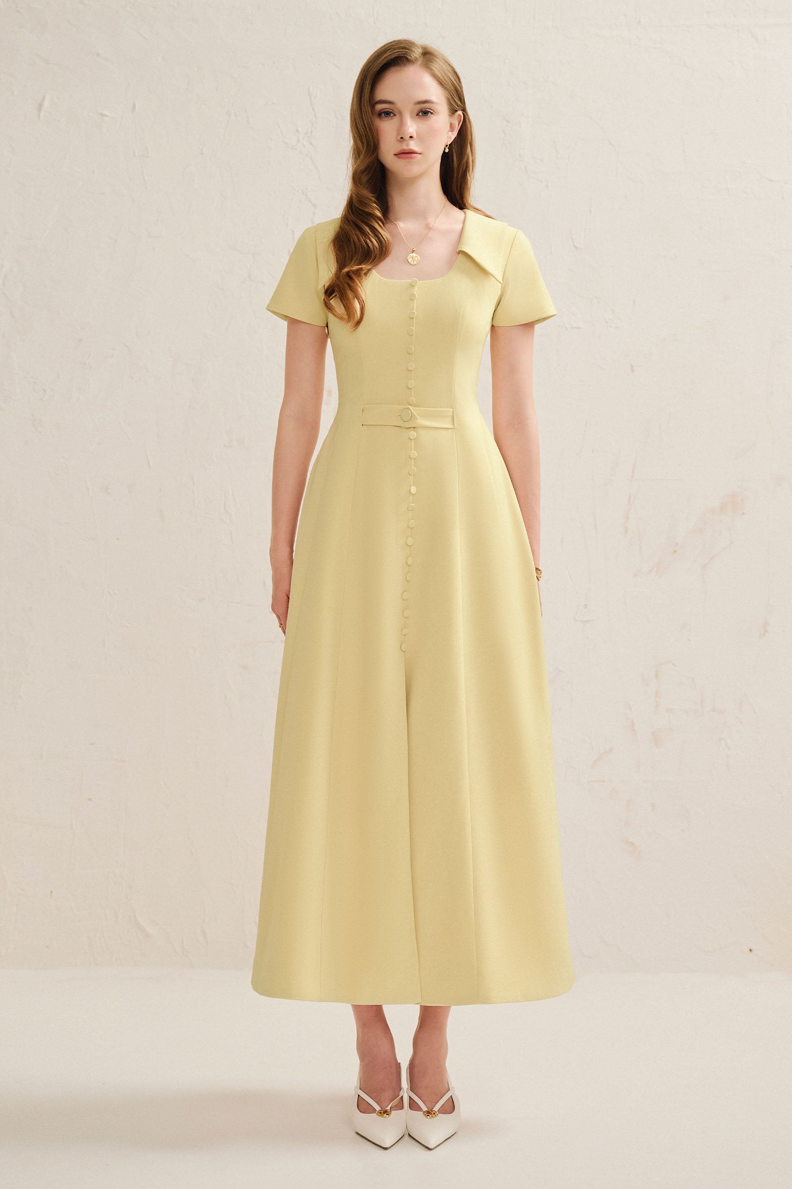 Sulien Button Midi Dress - MEAN BLVD