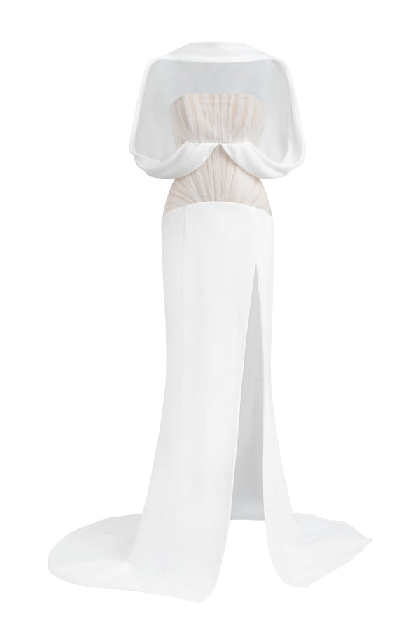 Sunset Scarf Neck Draped Maxi Dress - MEAN BLVD