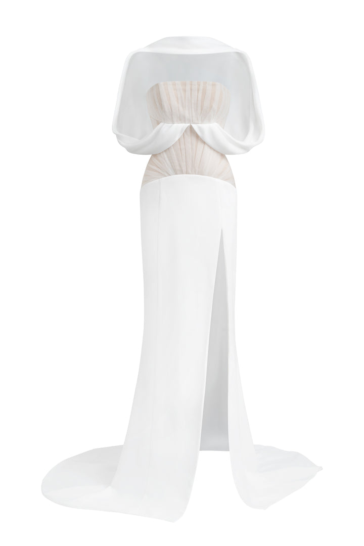 Sunset Scarf Neck Draped Maxi Dress - MEAN BLVD