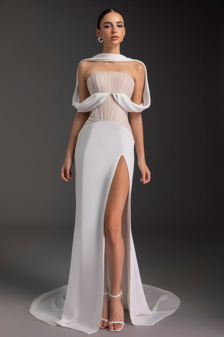 Sunset Scarf Neck Draped Maxi Dress - MEAN BLVD