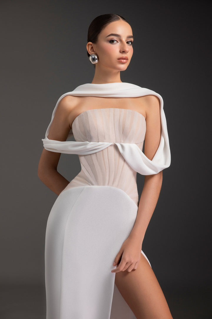 Sunset Scarf Neck Draped Maxi Dress - MEAN BLVD