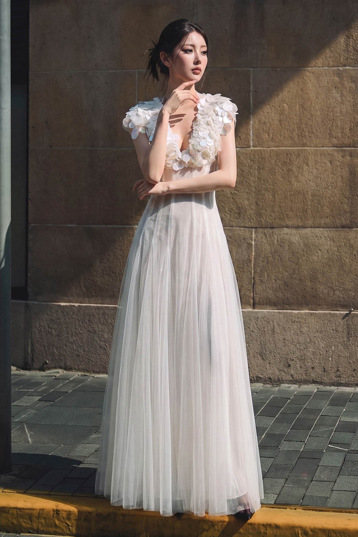 Swan Applique Maxi Dress - MEAN BLVD