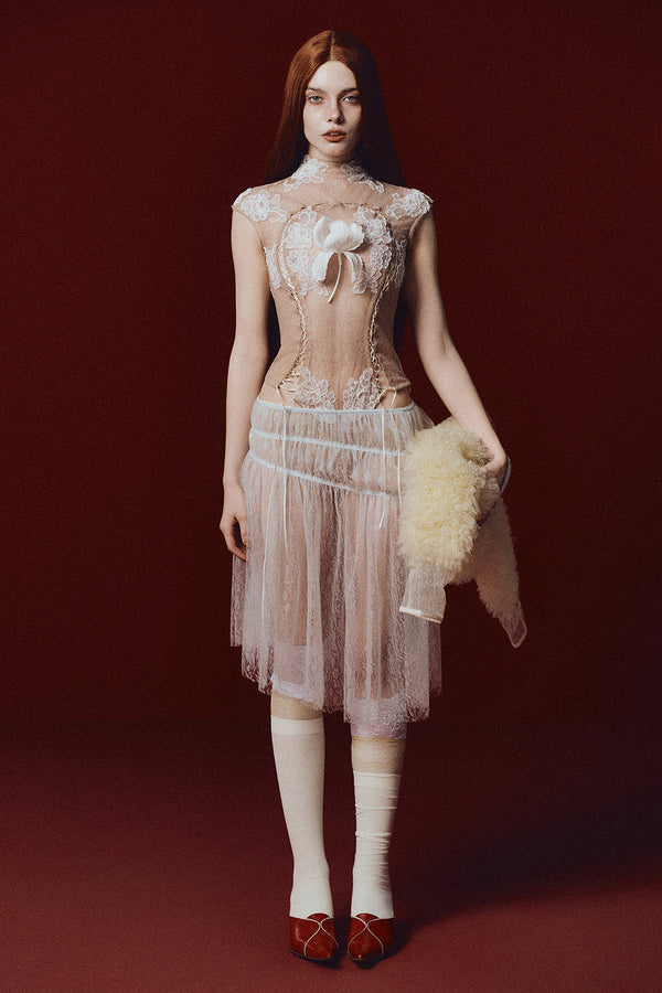 Sylphide A-line Gathering Skirt - MEAN BLVD