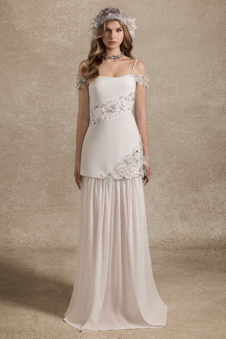 Syrene Square Applique Maxi Dress - MEAN BLVD