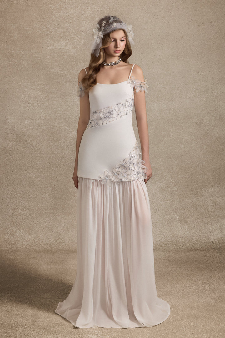 Syrene Square Applique Maxi Dress - MEAN BLVD