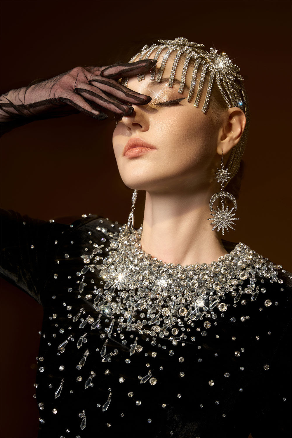 Miriam Mermaid Stone Velvet Floor Length Dress