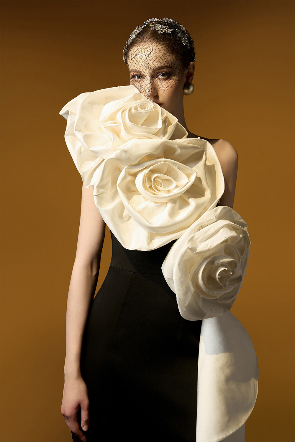 Kensley Sheath One Shoulder Crepe Floor Length Dress