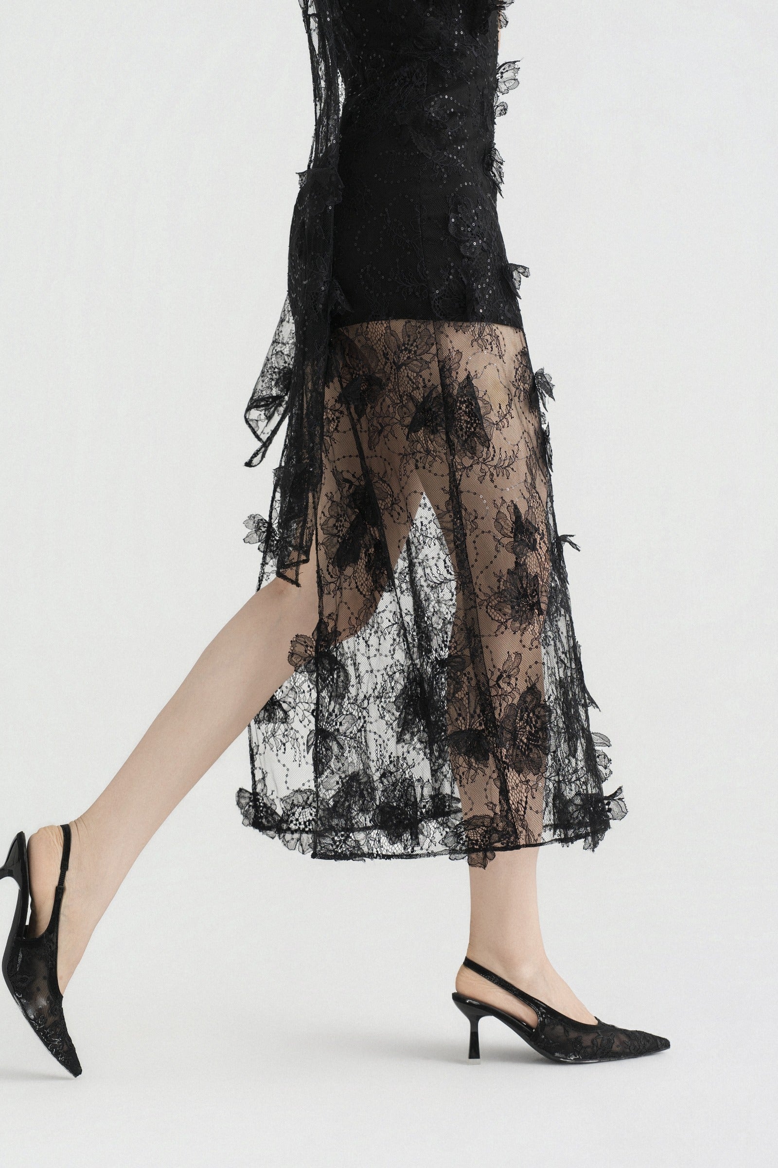 Lorenne Applique Midi Dress