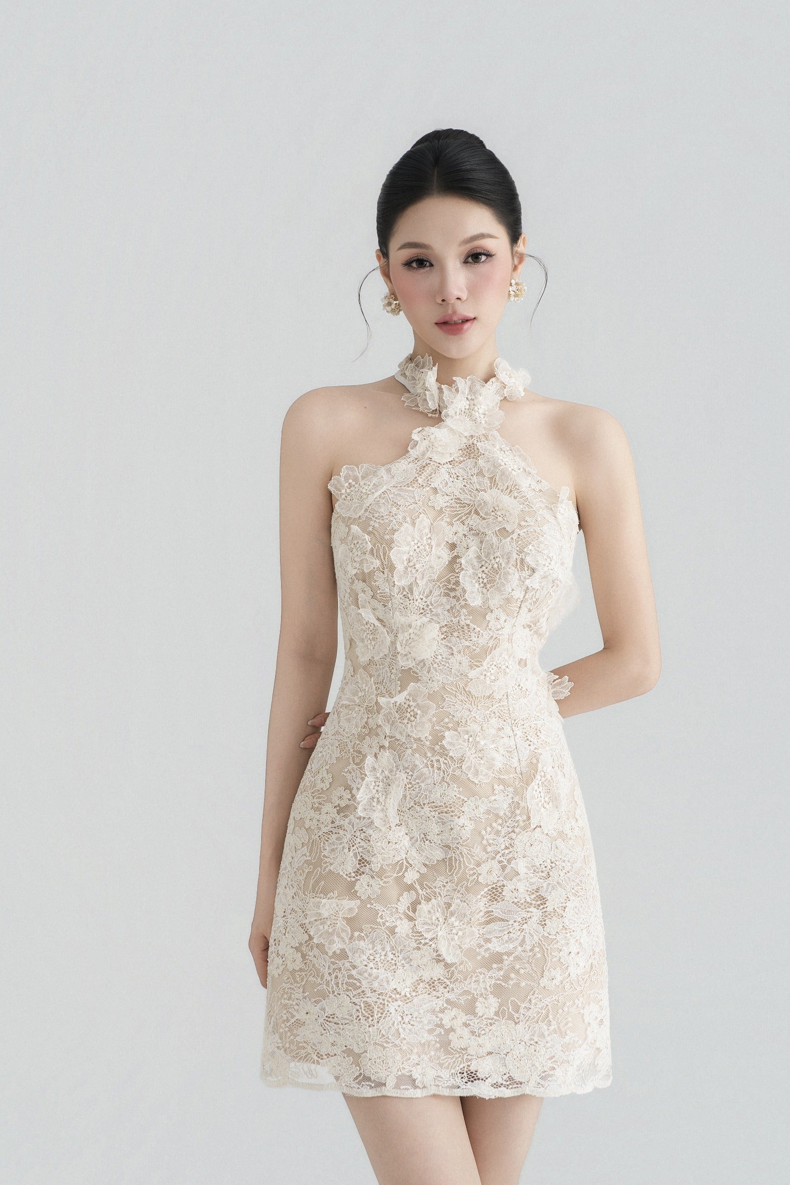 Virelle Applique Mini Dress