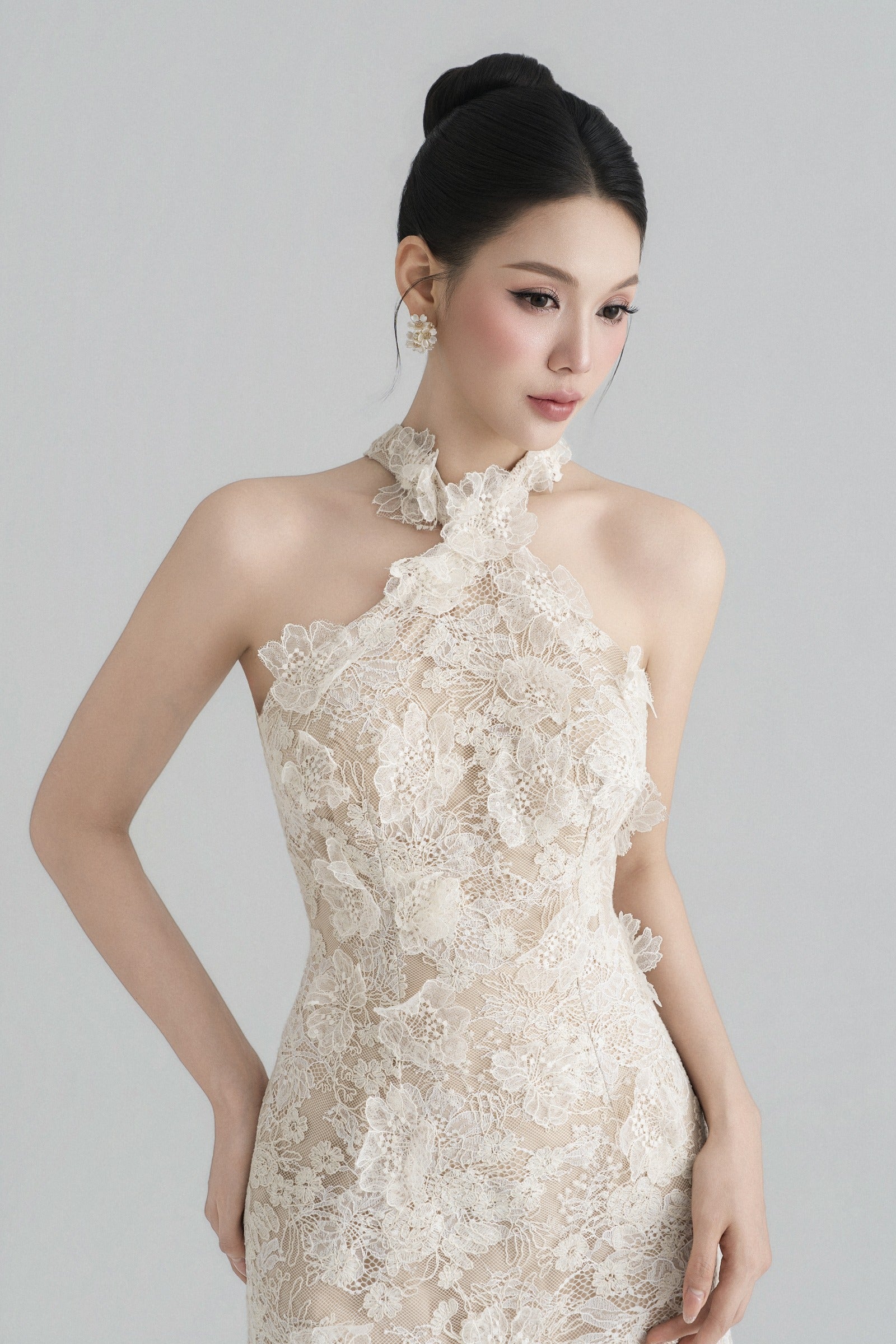Virelle Applique Mini Dress