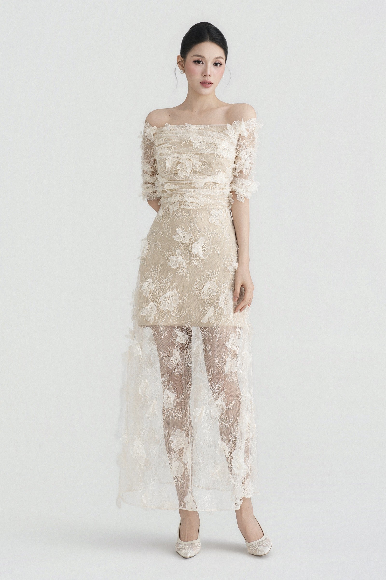 Sollen Applique Midi Dress