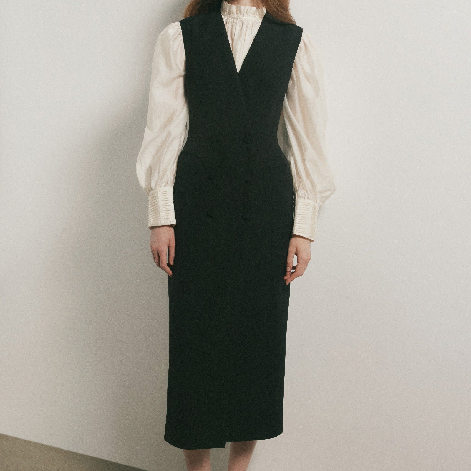 Naia V-Neck Midi Dress