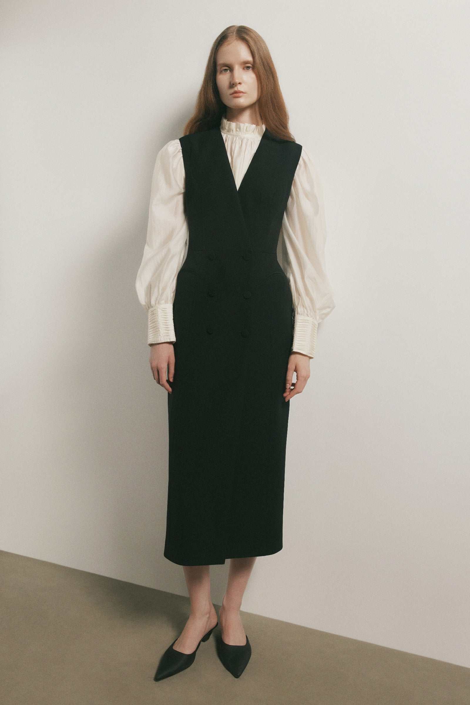 Naia V-Neck Midi Dress