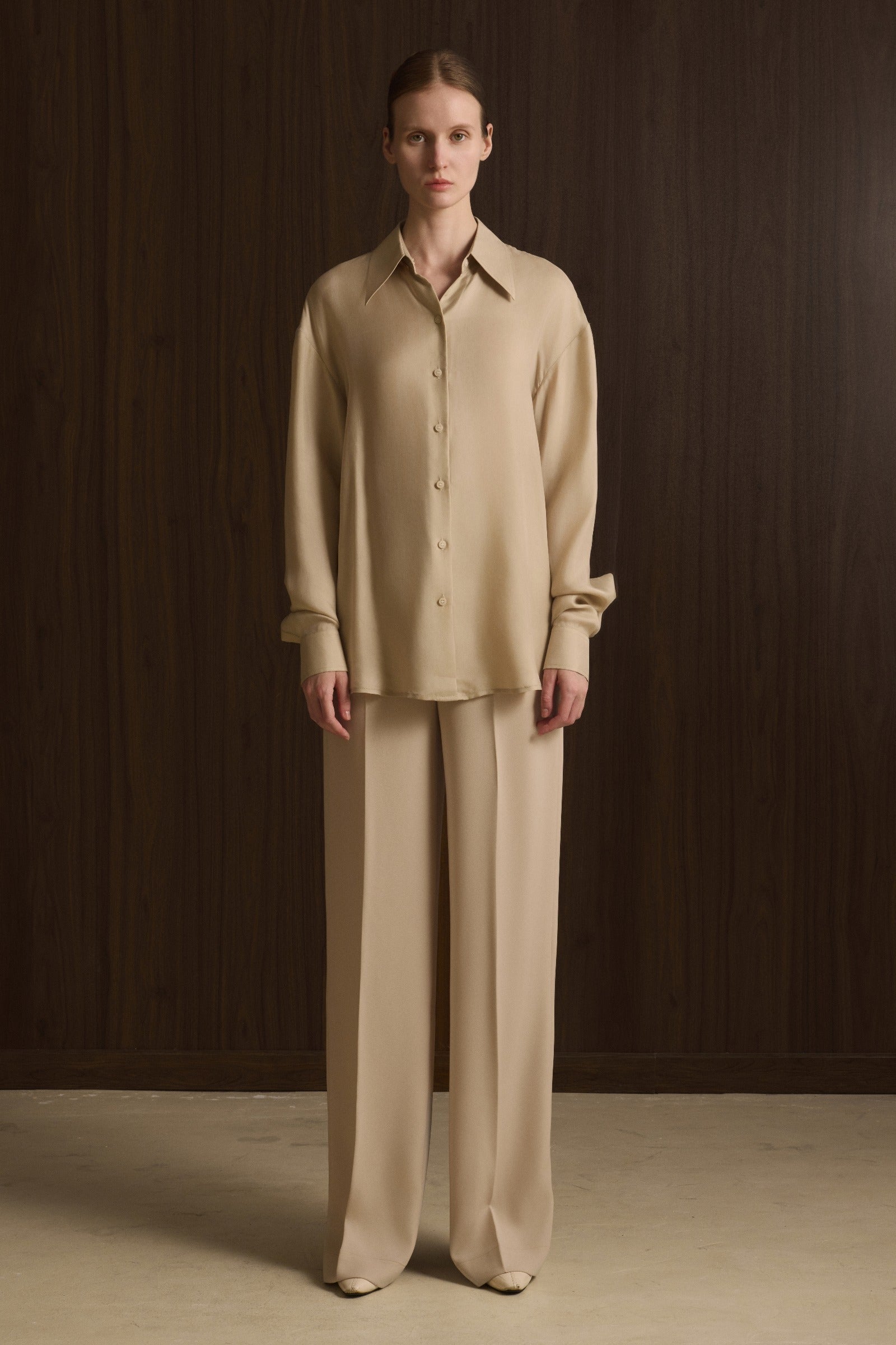 Nude Collared Shirt