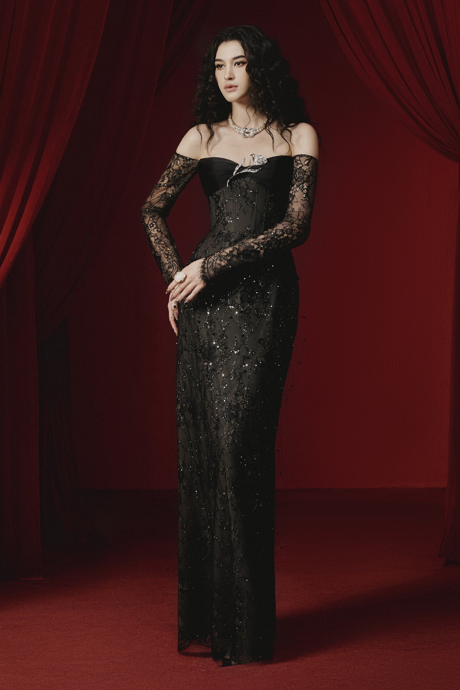 Tame Rhinestone Maxi Dress - MEAN BLVD
