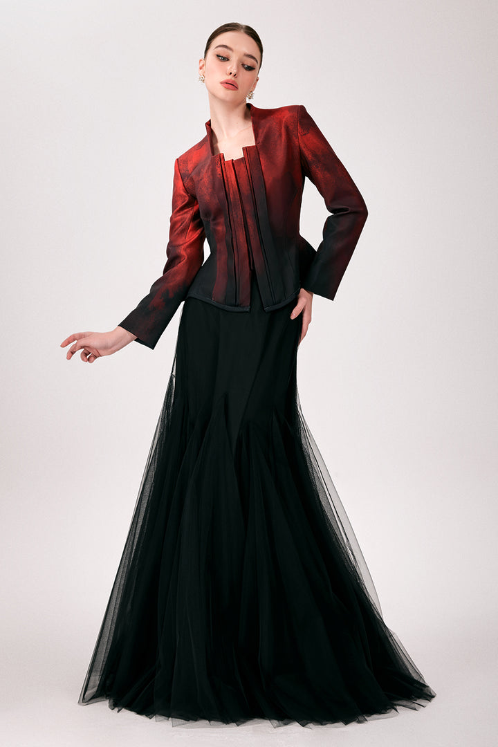 Taylor Square Neck Lapelless Blazer - MEAN BLVD