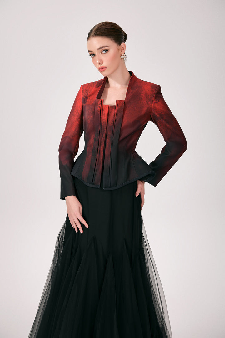 Taylor Square Neck Lapelless Blazer - MEAN BLVD