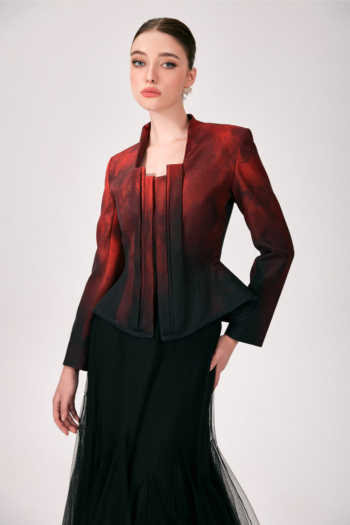 Taylor Square Neck Lapelless Blazer - MEAN BLVD