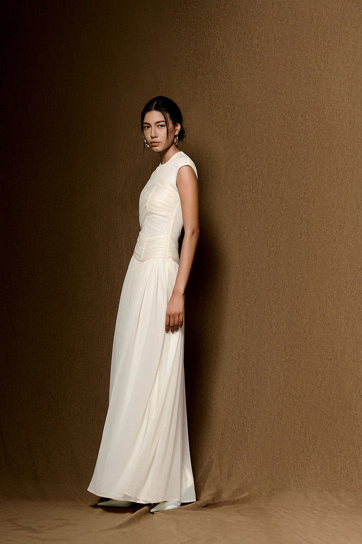 Terra Cap Gathering Maxi Dress - MEAN BLVD