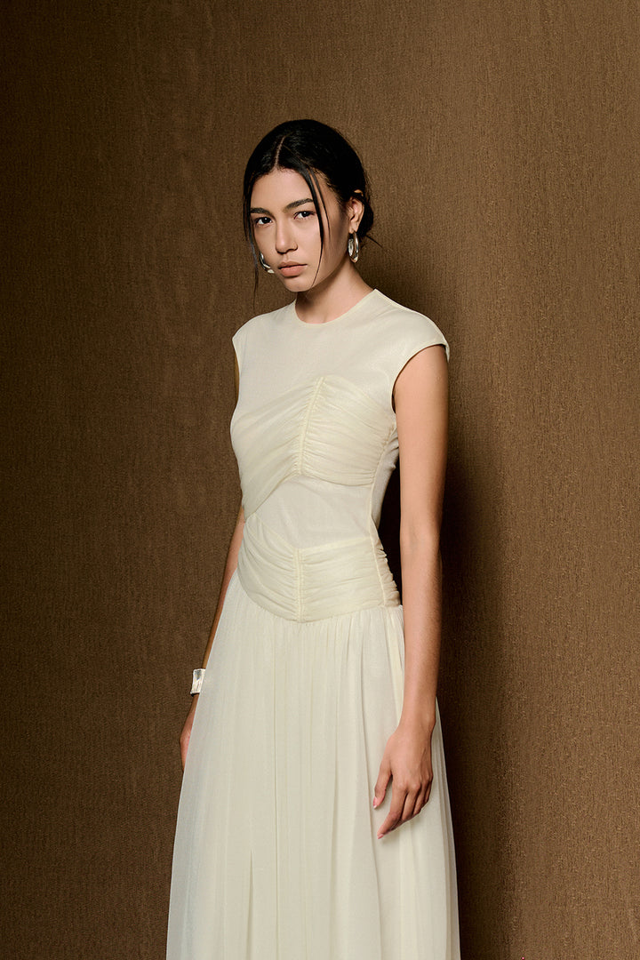 Terra Cap Gathering Maxi Dress - MEAN BLVD