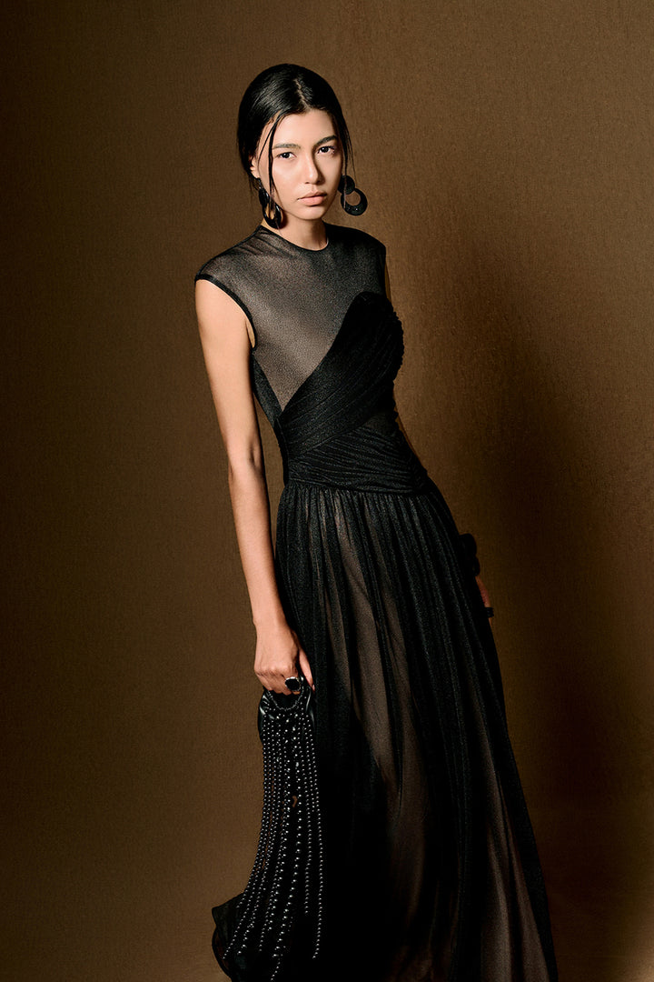 Terra Cap Gathering Maxi Dress - MEAN BLVD