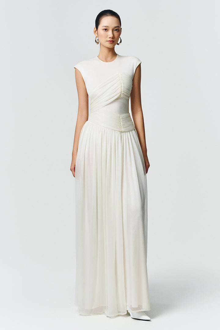 Terra Cap Gathering Maxi Dress - MEAN BLVD