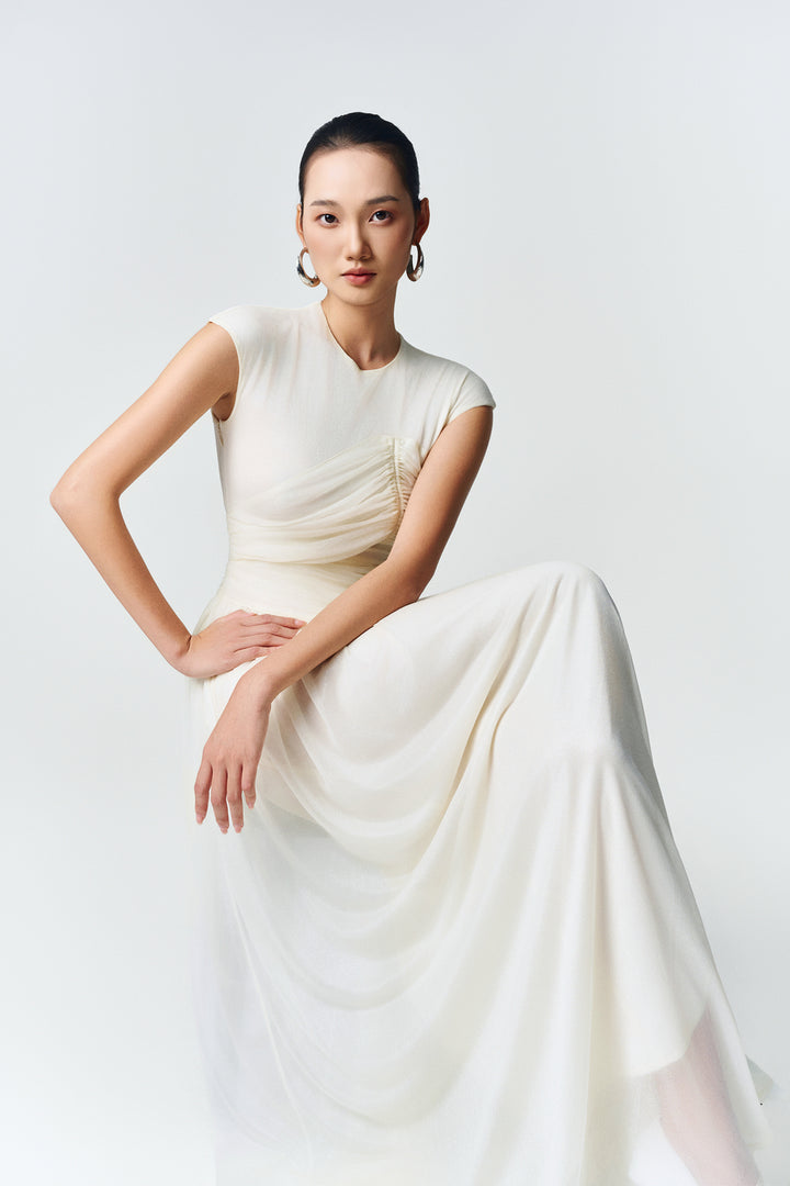 Terra Cap Gathering Maxi Dress - MEAN BLVD