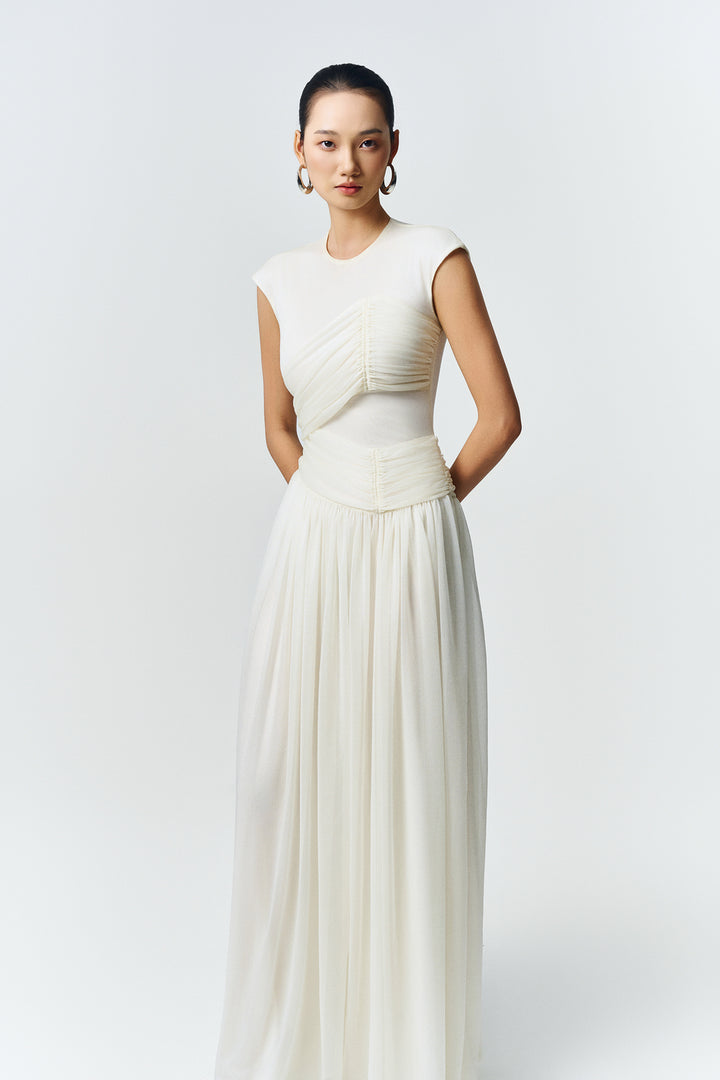 Terra Cap Gathering Maxi Dress - MEAN BLVD