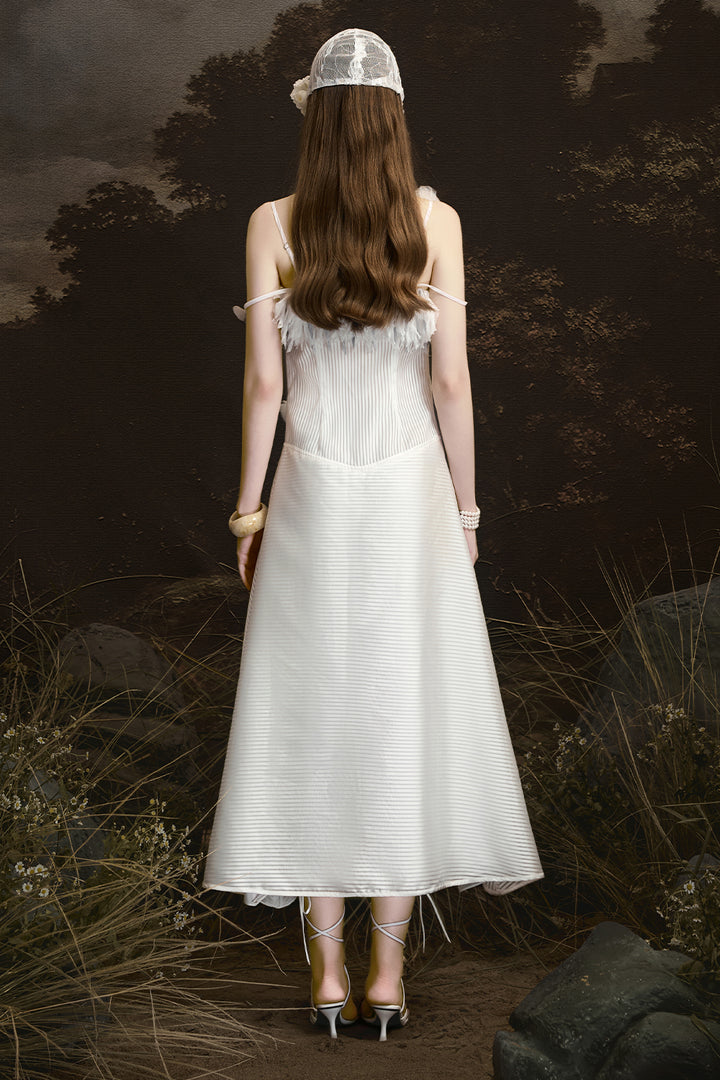 Thalia A-line Applique Midi Dress - MEAN BLVD