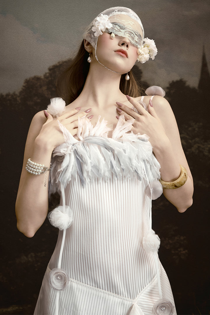 Thalia A-line Applique Midi Dress - MEAN BLVD