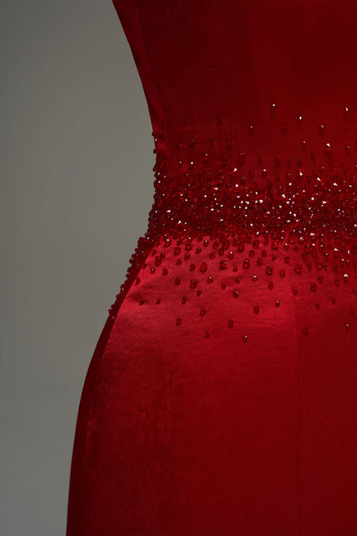 Thalia Sleeveless Taffeta Maxi Dress - MEAN BLVD