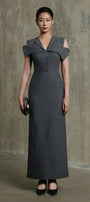 The Finesse Cold Shoulder Sleeve Maxi Dress - MEAN BLVD