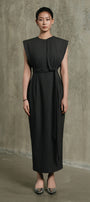 The Poise Draped Midi Dress - MEAN BLVD
