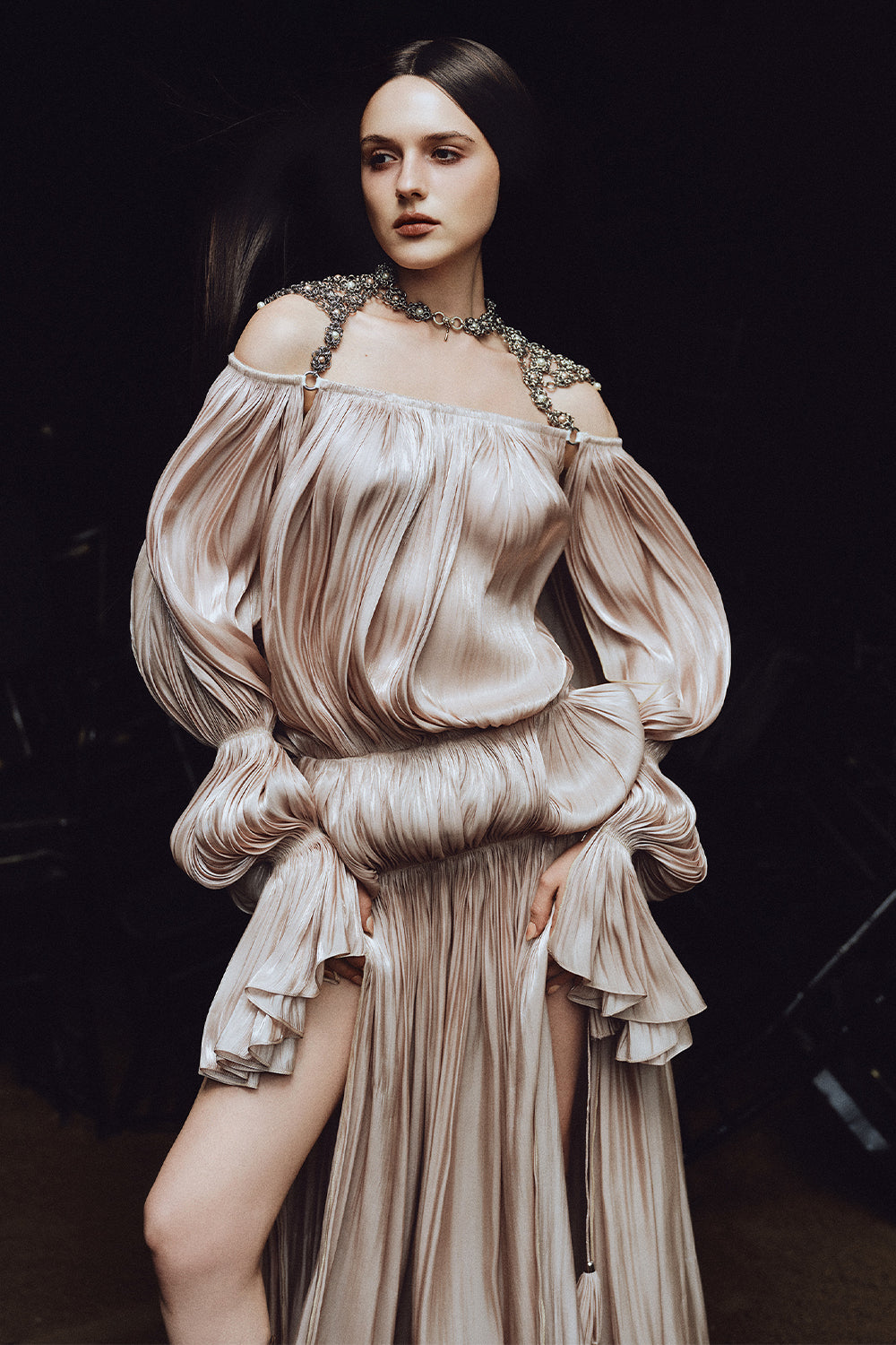 The Tempest Bishop Sleeve Tassel Maxi Dress - MEAN BLVD