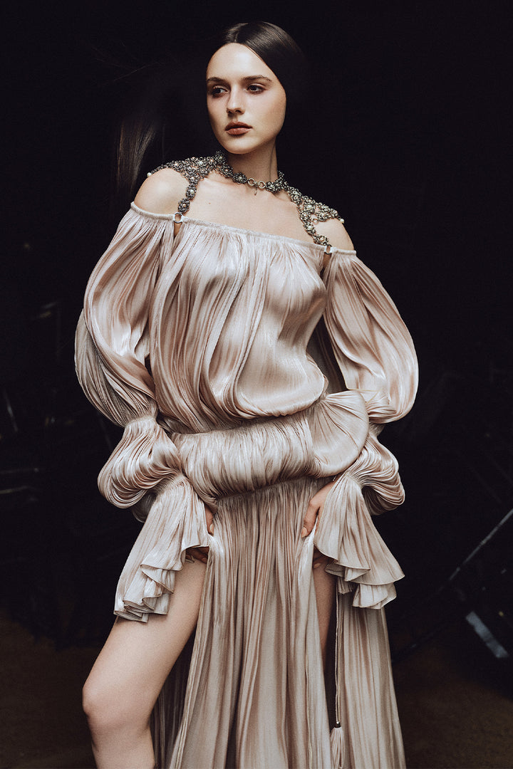 The Tempest Bishop Sleeve Tassel Maxi Dress - MEAN BLVD