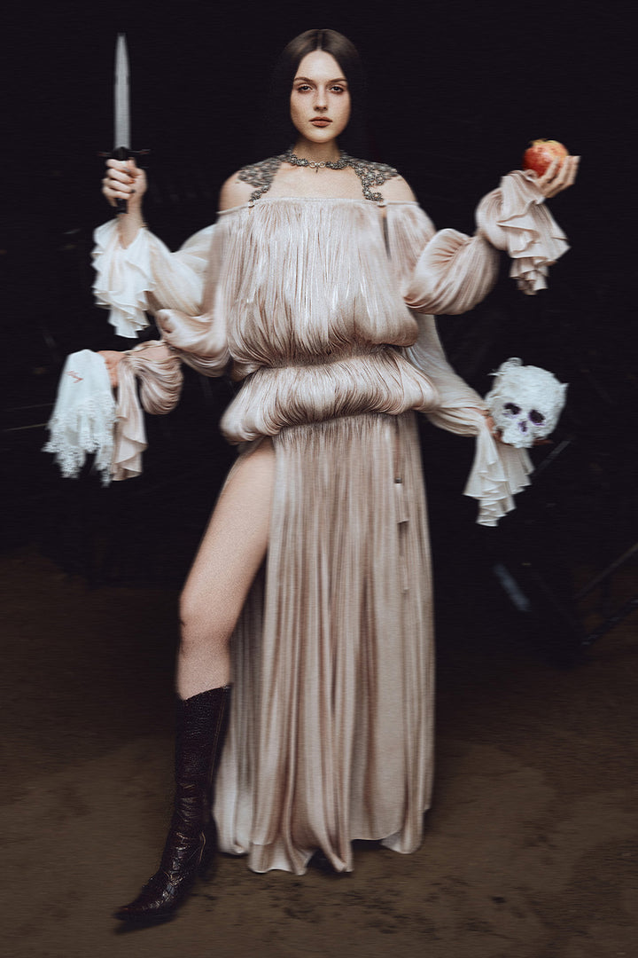 The Tempest Bishop Sleeve Tassel Maxi Dress - MEAN BLVD