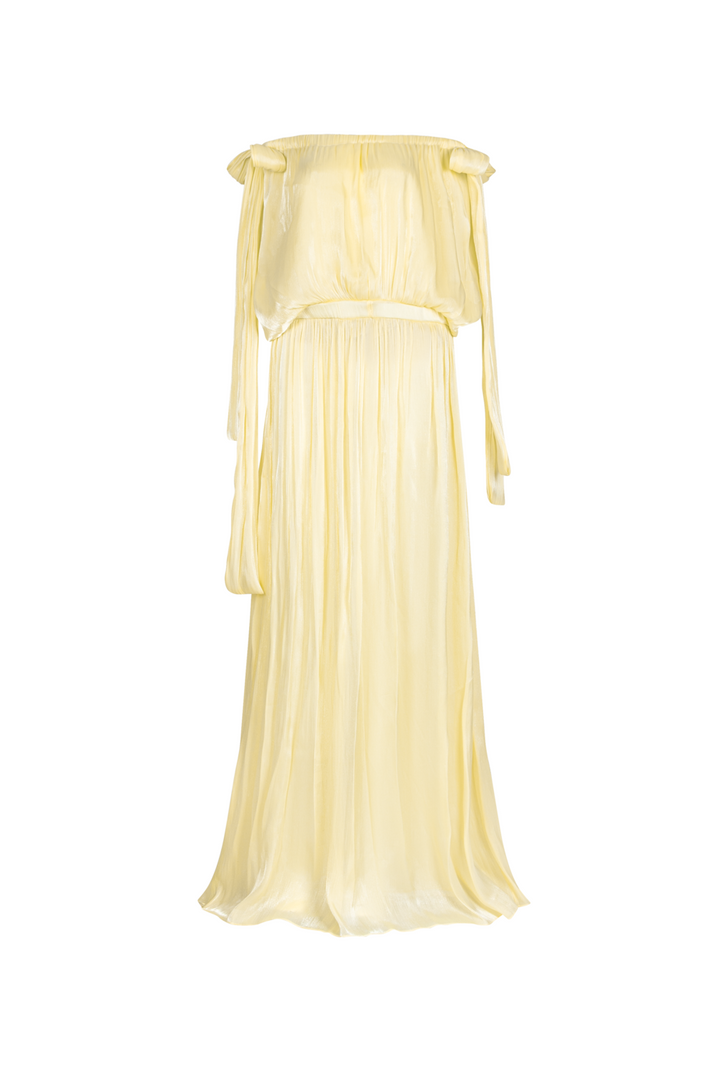 Thealine Blouson Ribbon Maxi Dress - MEAN BLVD