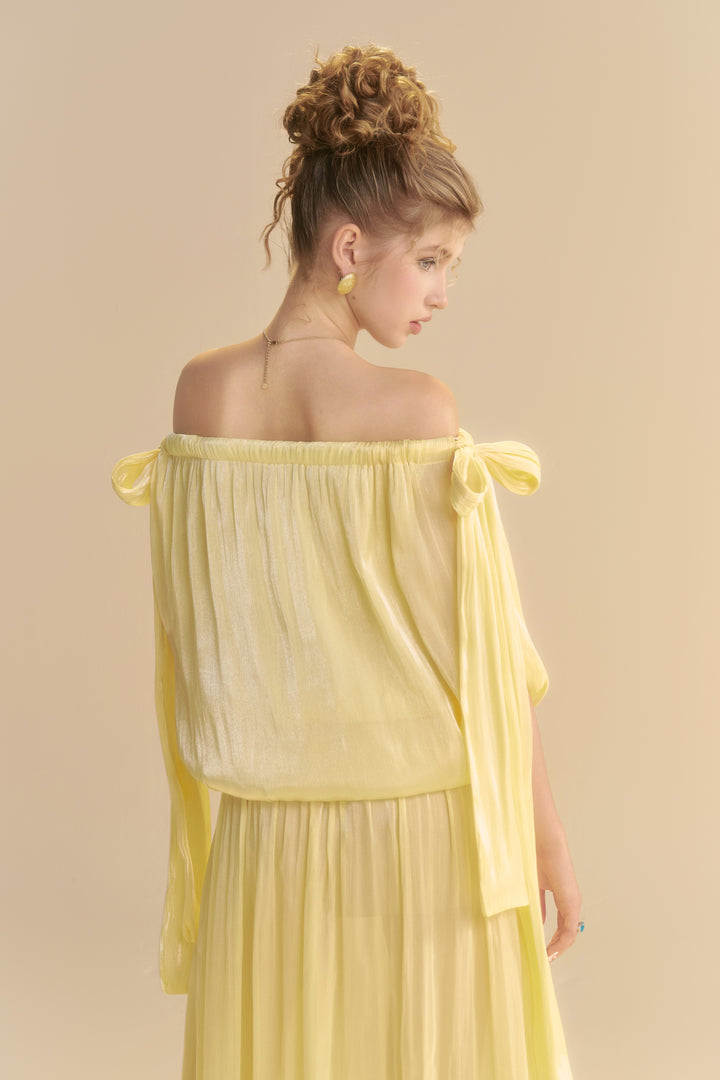 Thealine Blouson Ribbon Maxi Dress - MEAN BLVD