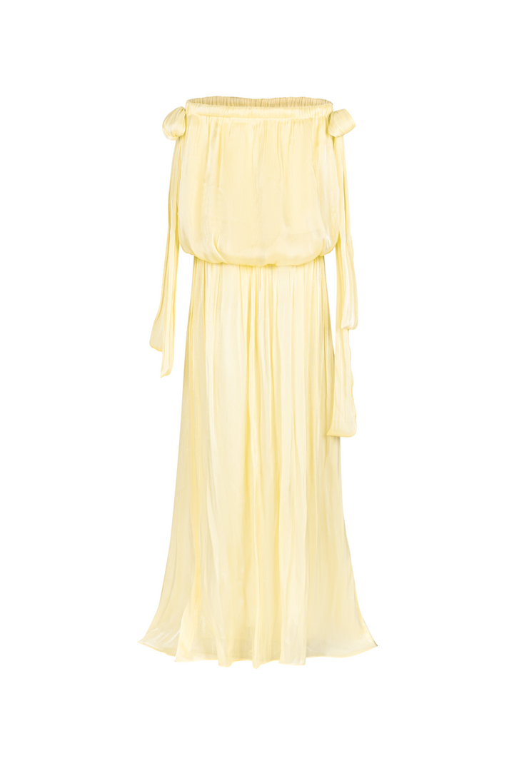 Thealine Blouson Ribbon Maxi Dress - MEAN BLVD