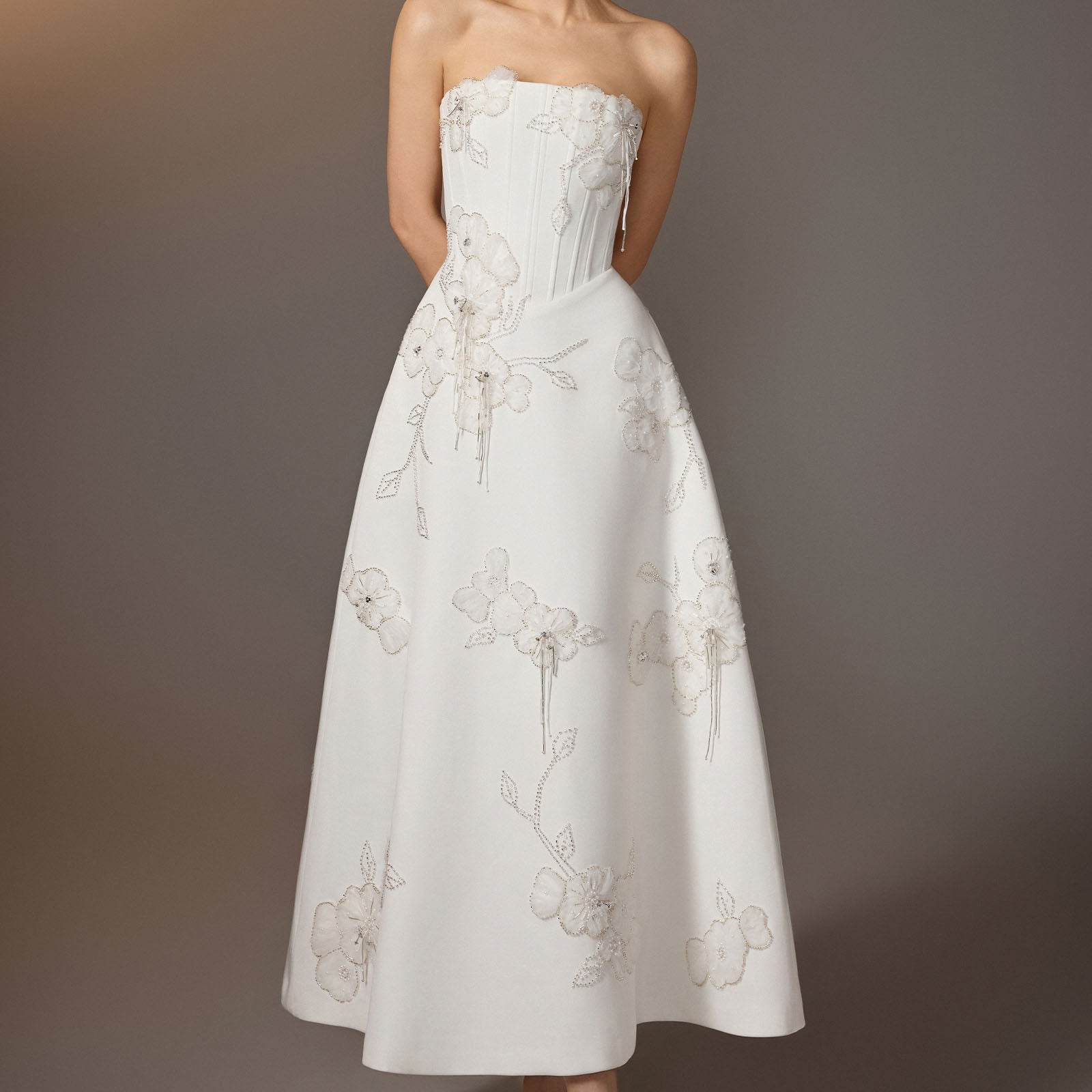 Thesa Straight Across Midi Dress - MEAN BLVD