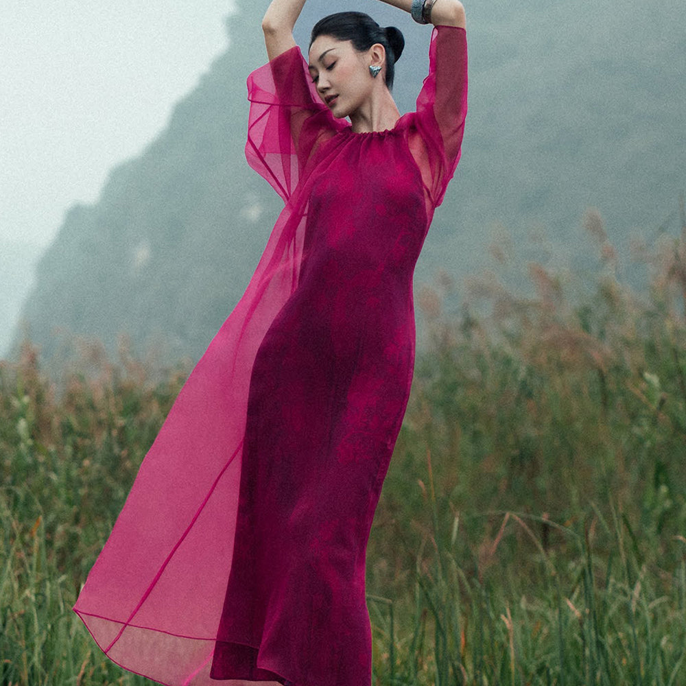 Thuy Hoa Boat Neck Midi Dress - MEAN BLVD