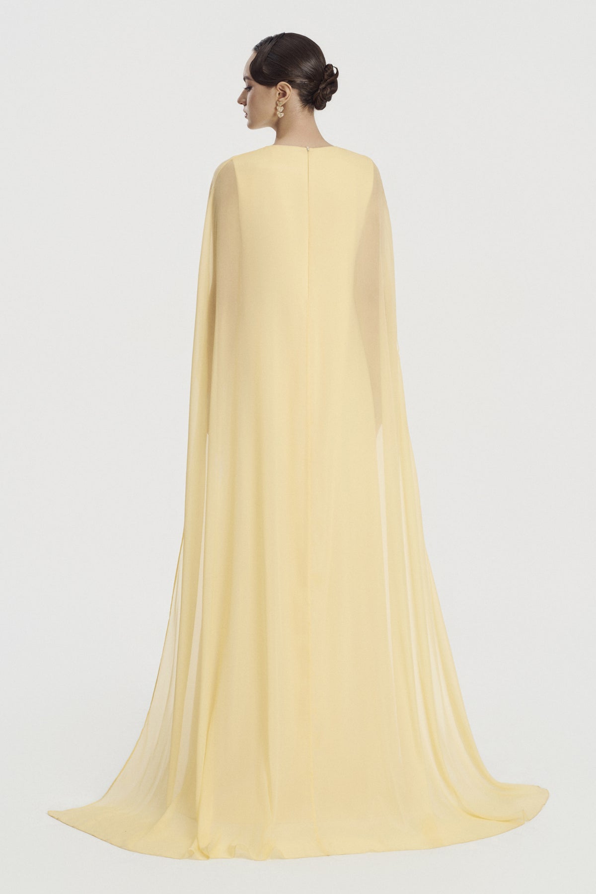 Maristelle Cape Sleeve Maxi Dress