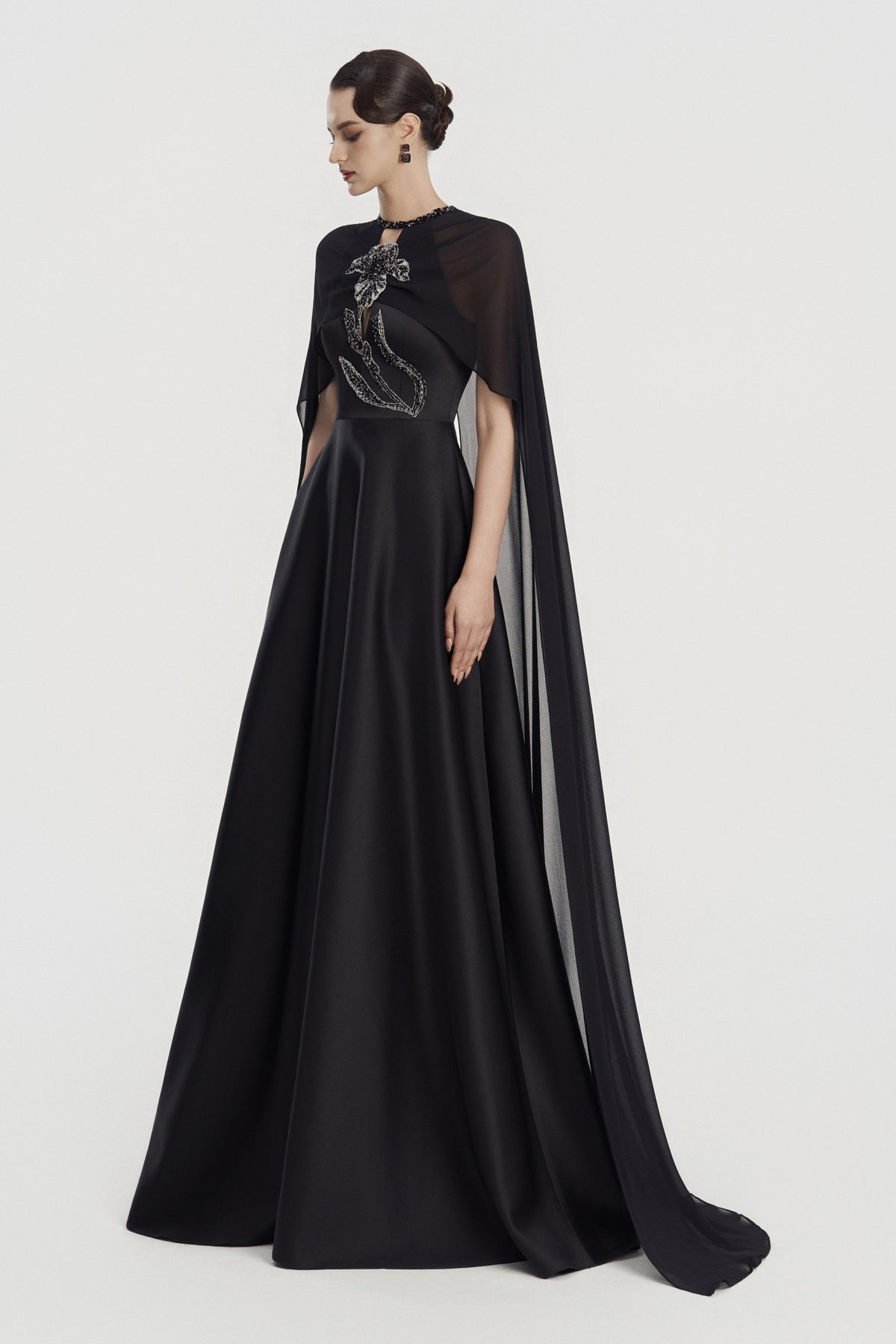 Valerine Cape Sleeve Maxi Dress