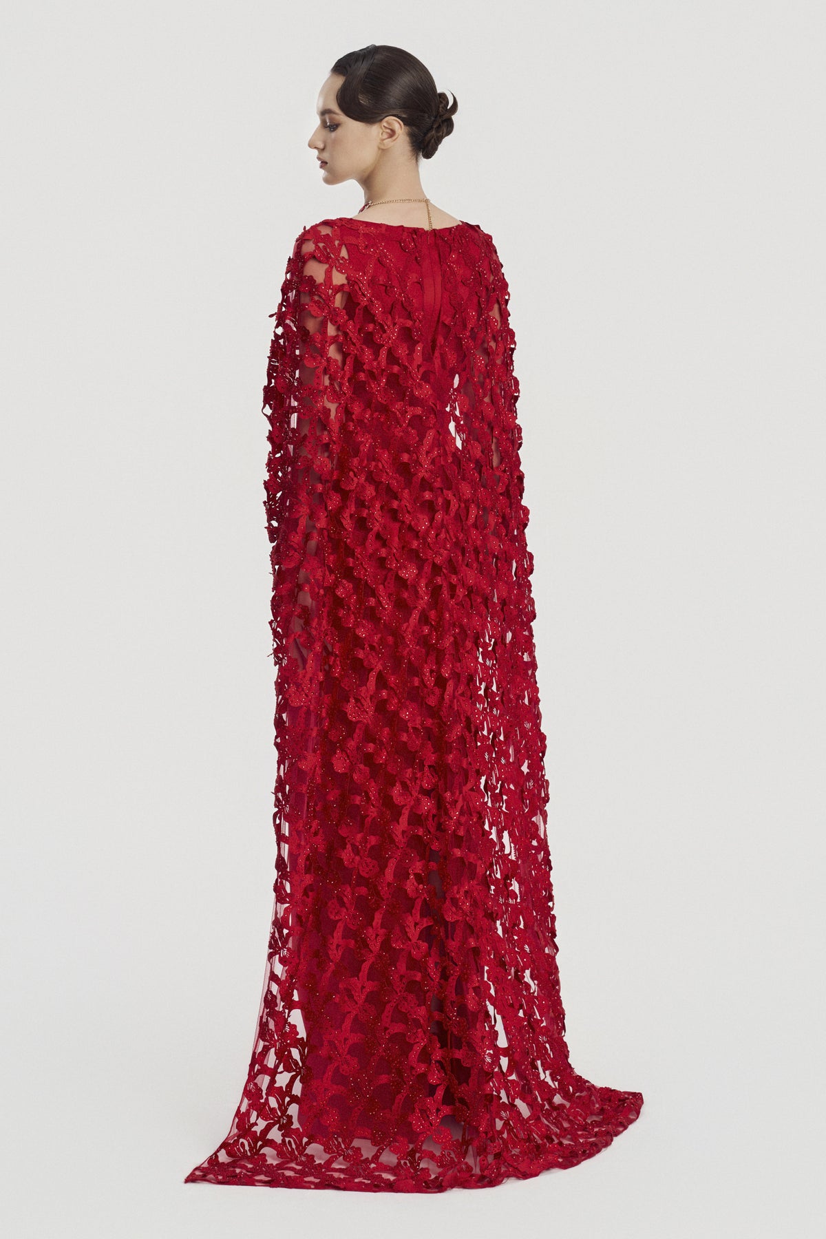 Rosaline Cape Sleeve Maxi Dress