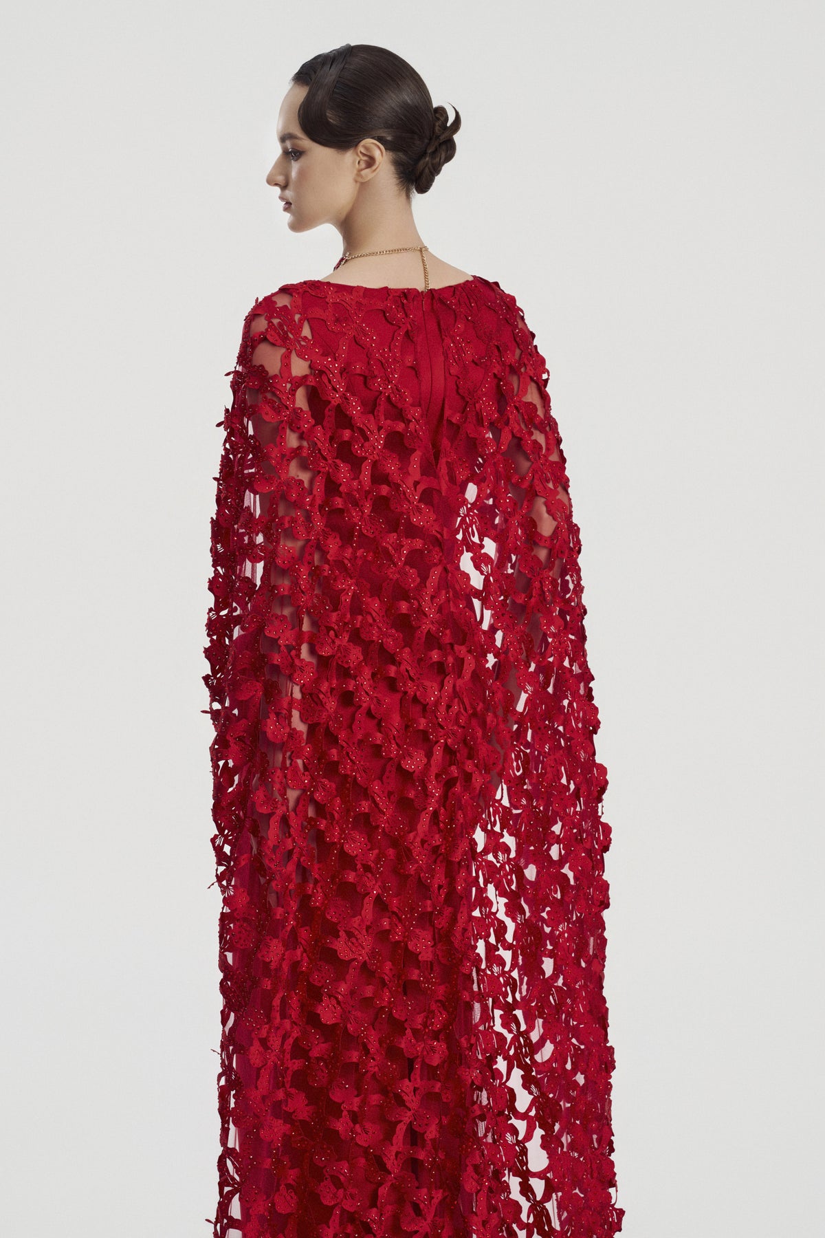 Rosaline Cape Sleeve Maxi Dress