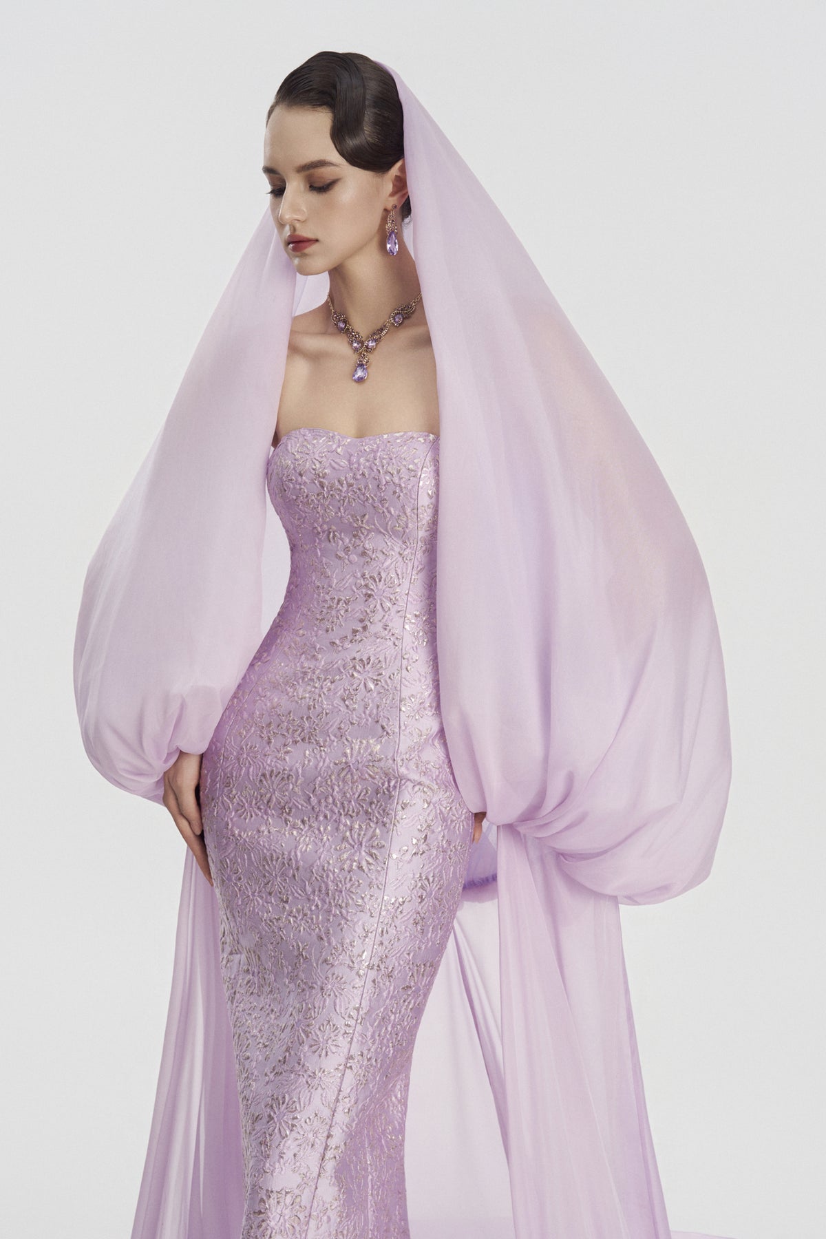 Violette Straight Across Maxi Dress