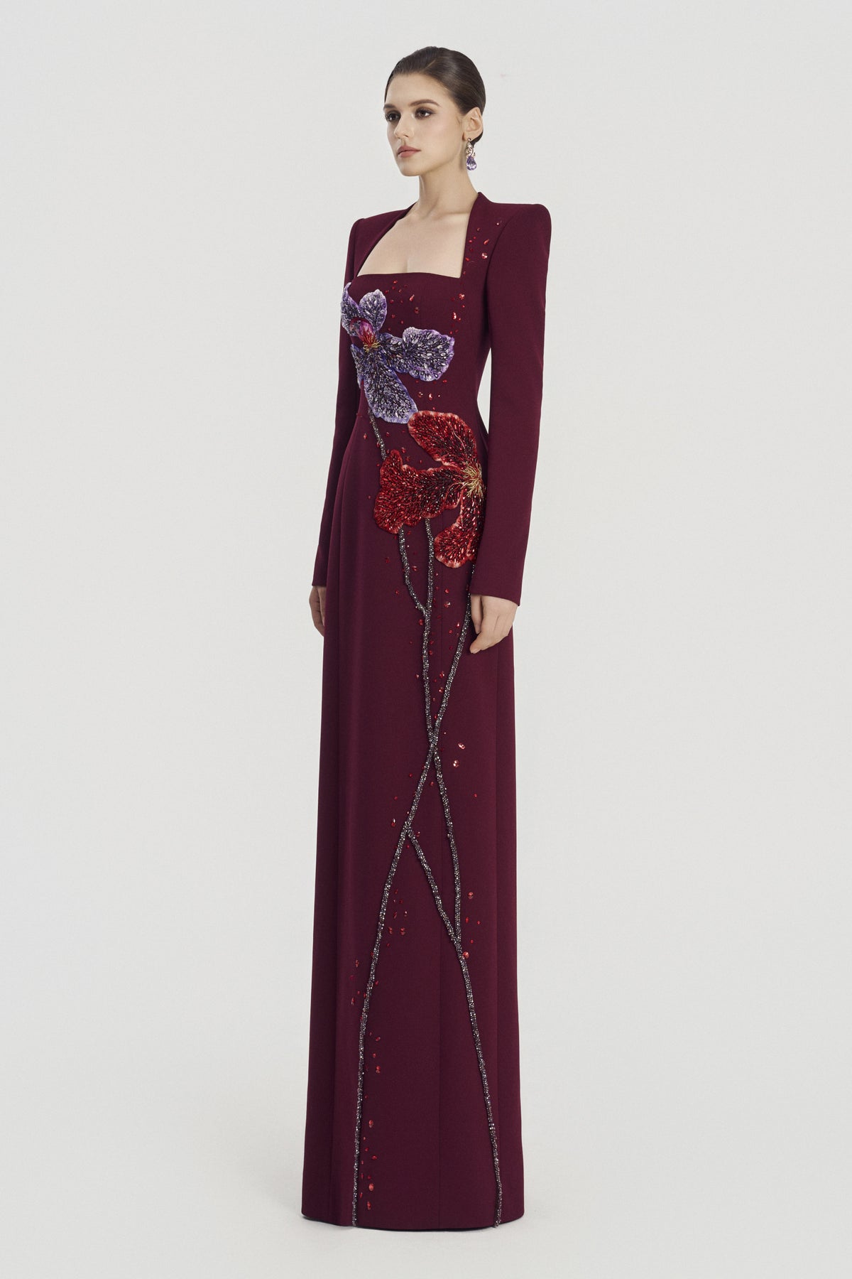 Mirabelle Trapeze Neck Maxi Dress