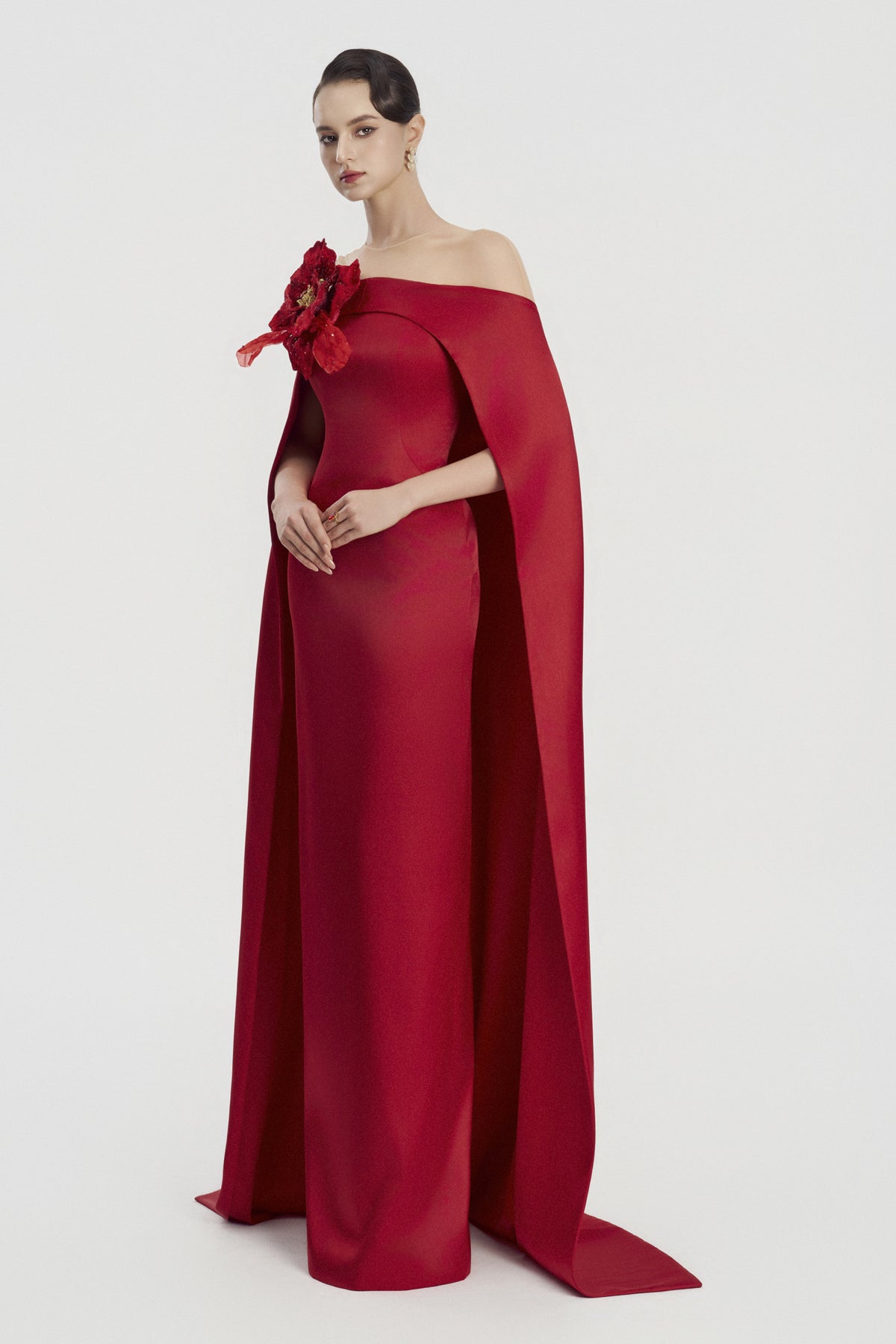 Aureline Cape Sleeve Maxi Dress