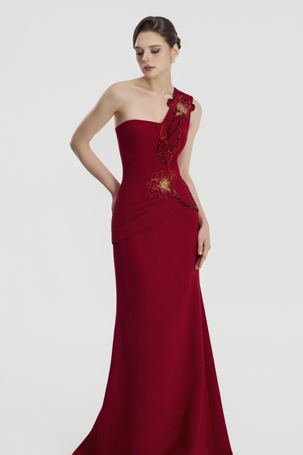 Roselle One Shoulder Maxi Dress