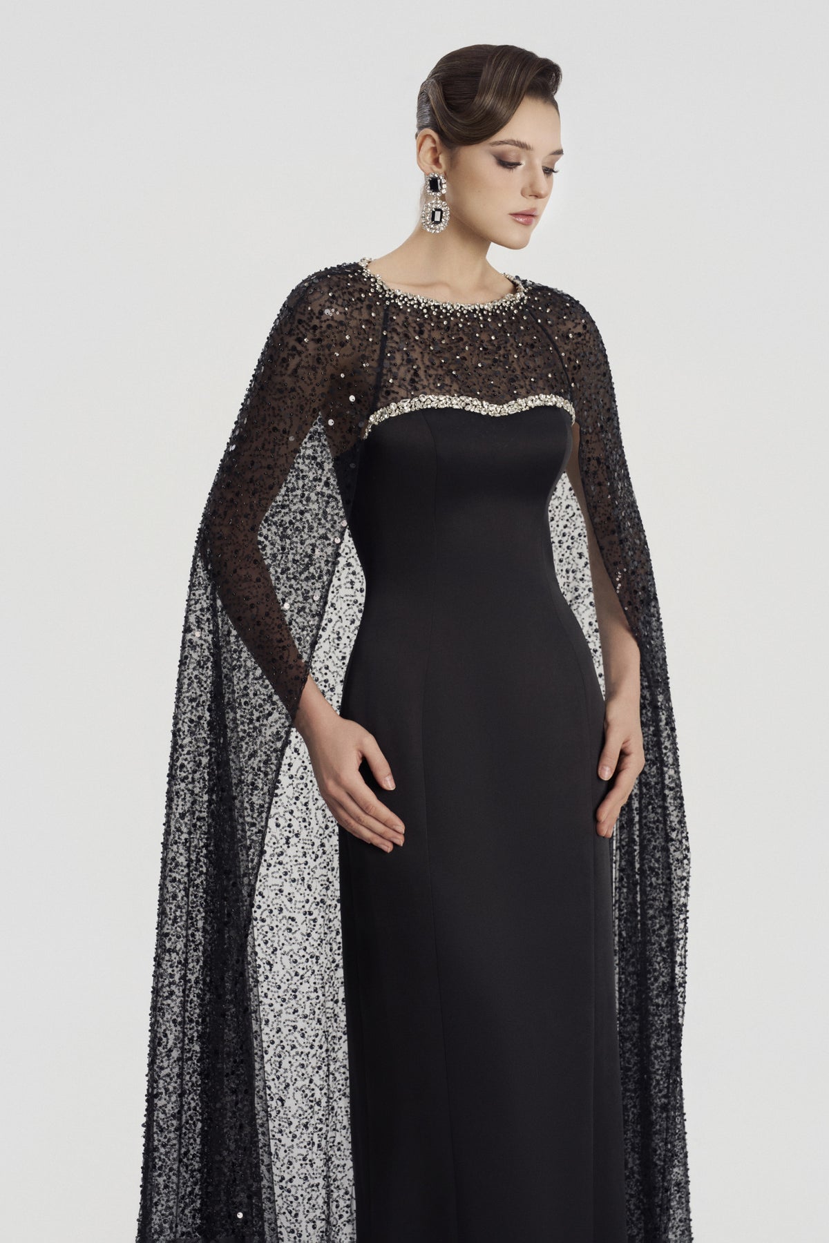 Amarielle Cape Sleeve Maxi Dress